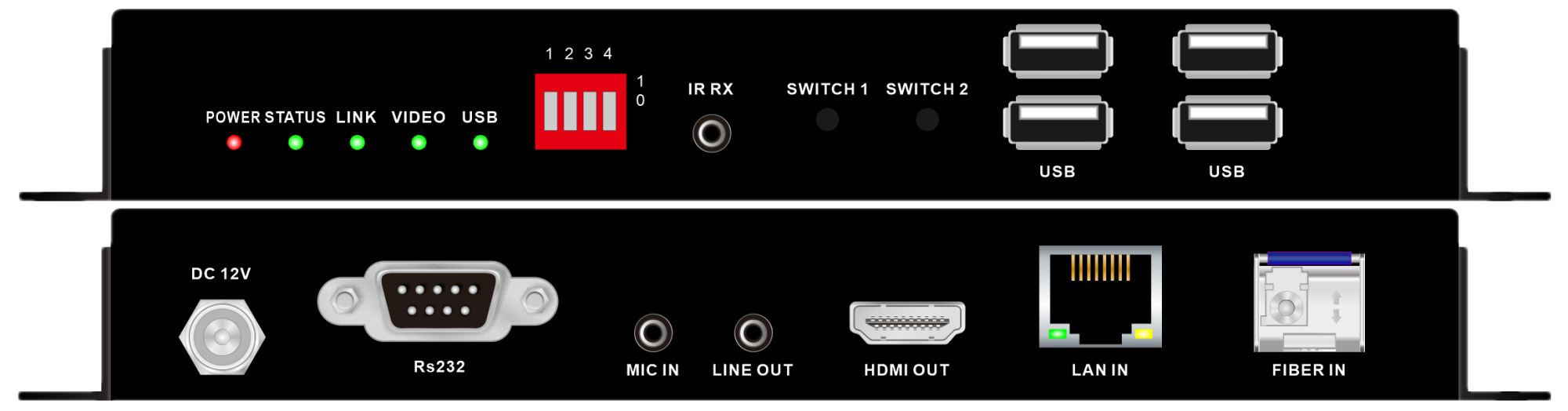 4K60 KVM光网传接收器